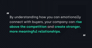 "By understanding how you can emotionally connect with buyers, your company can rise above the competition and create stronger, more meaningful relationships."