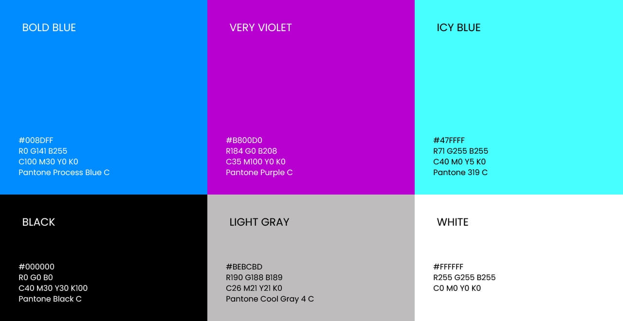 Tsecond's color swatches.